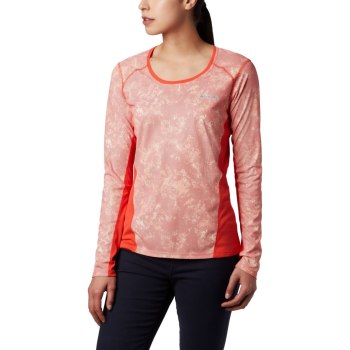 Columbia Ženske Majice S Kapuljačom - Solar Chill 2.0 Long Sleeve Crvene | ZCSI-52794